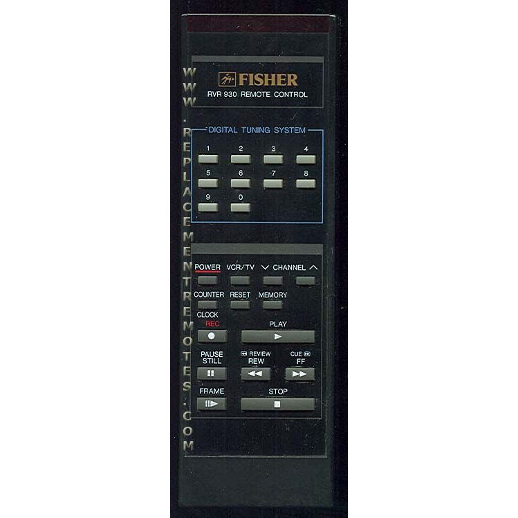Control remoto de audio Fisher RVR930