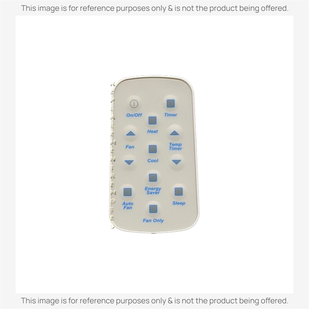 Anderic KTN828 white universal air conditioner remote control with blue button labels and function settings