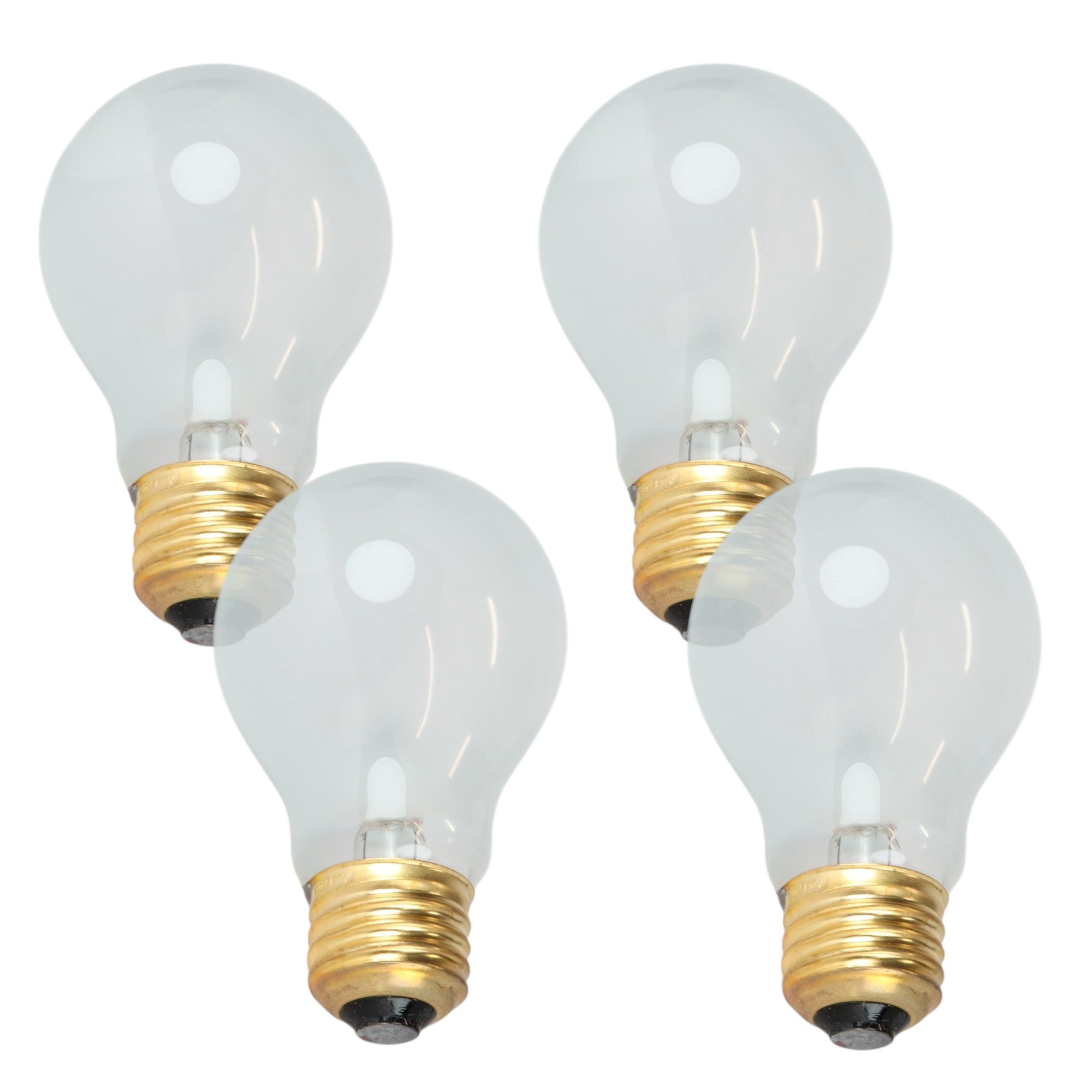Foco incandescente regulable Foundation™ de 60 vatios para iluminación del hogar - 2700K blanco suave, base mediana E26 - Paquete de 4