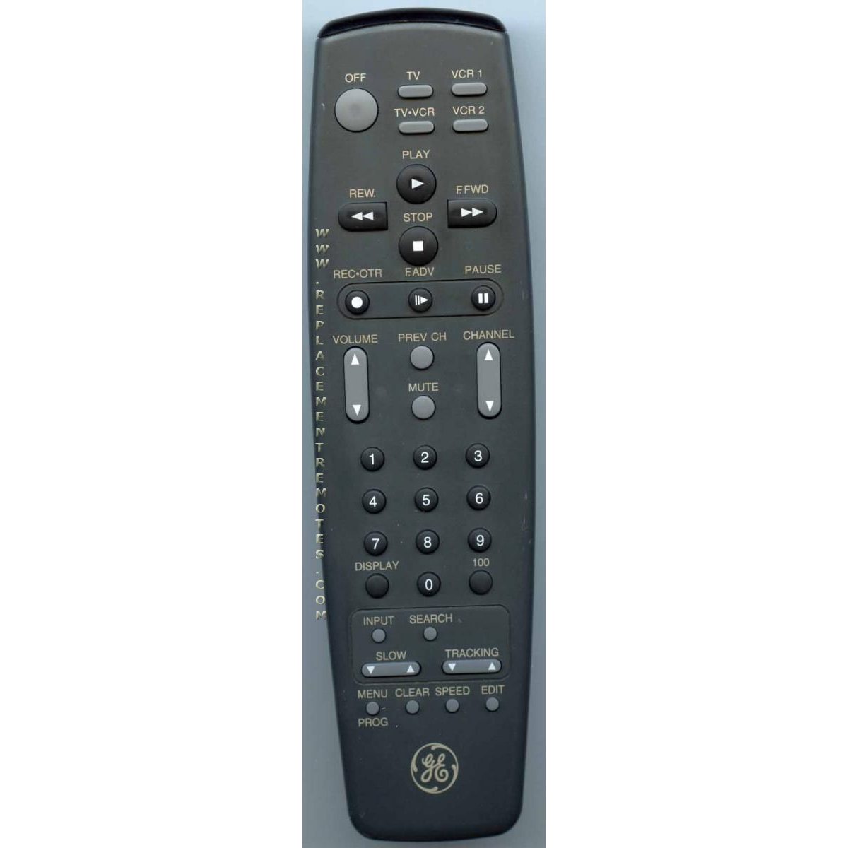 GE General Electric 218103 VCR Remote Control