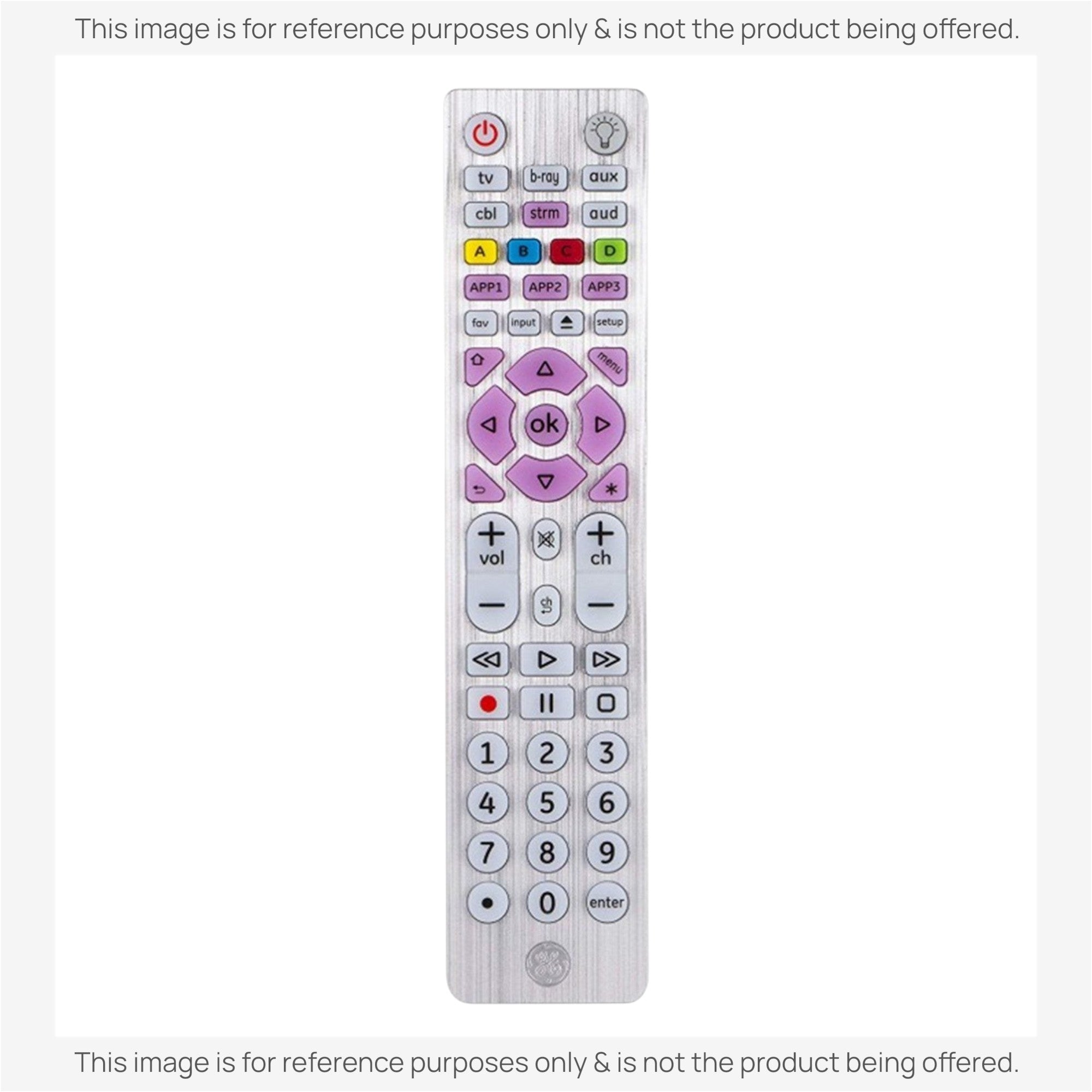 Substitute for GE 37038 Advanced Universal Remote Control [RRU401]