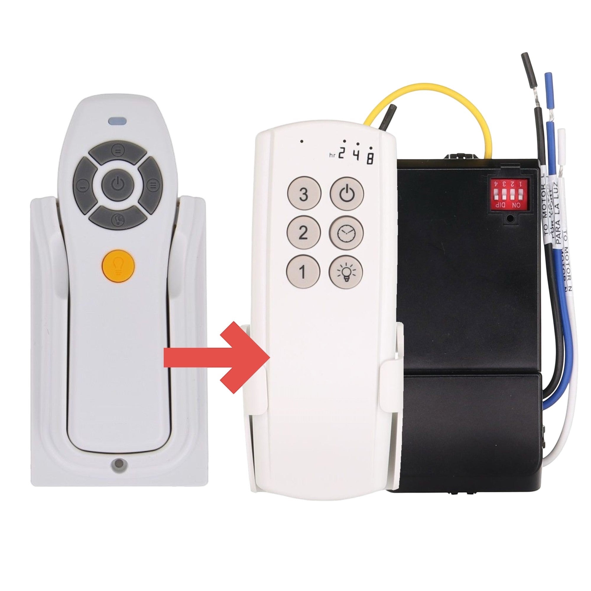 Substitute for GE FAN61T-4S Ceiling Fan Remote Control - 2AAZPAC6 [63T-AC83T-KIT]