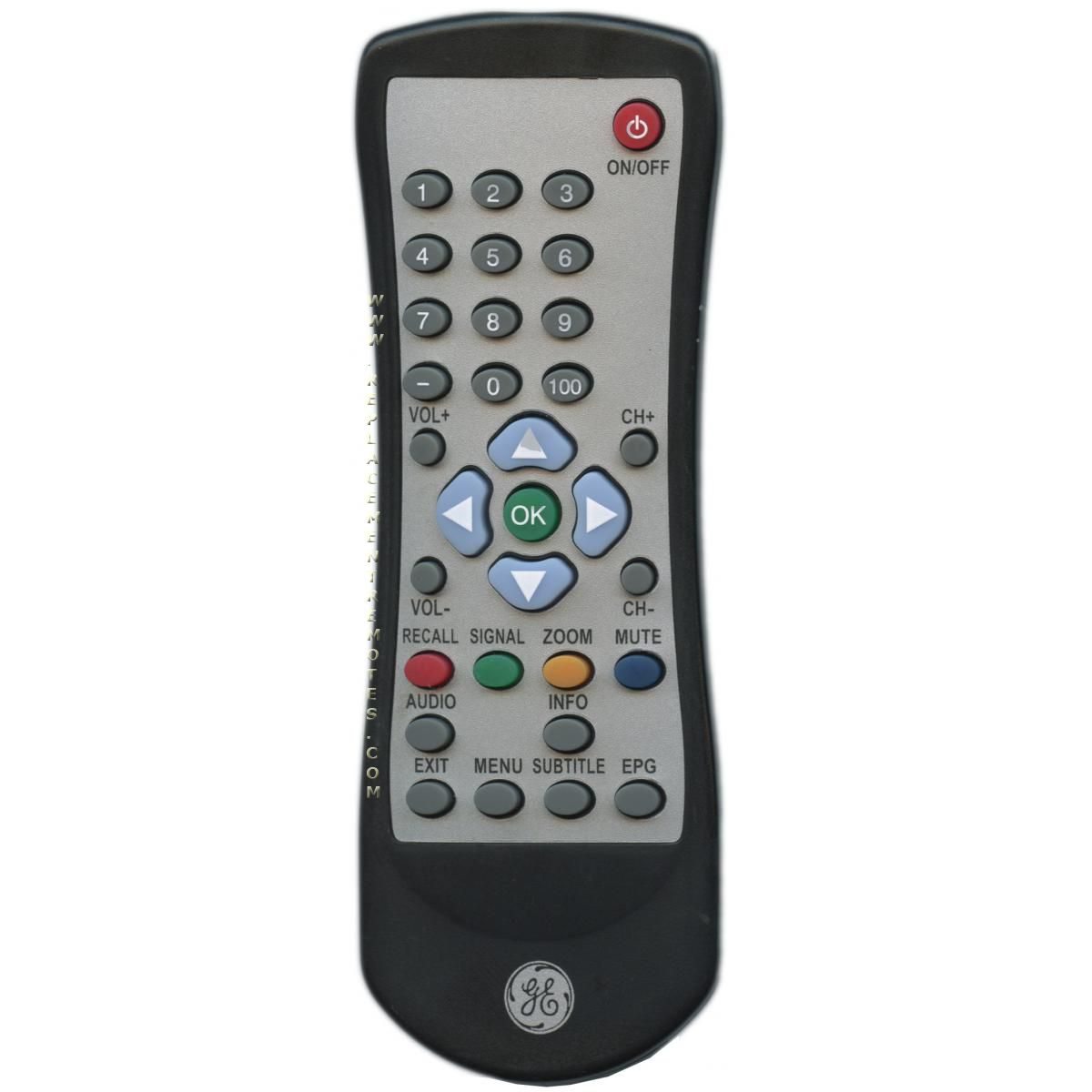 GE General Electric GETV001 TV Remote Control