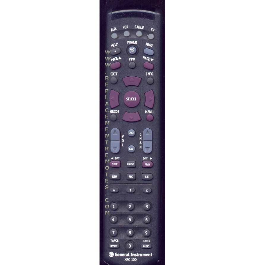 General Instrument XRC100 Cable Remote Control