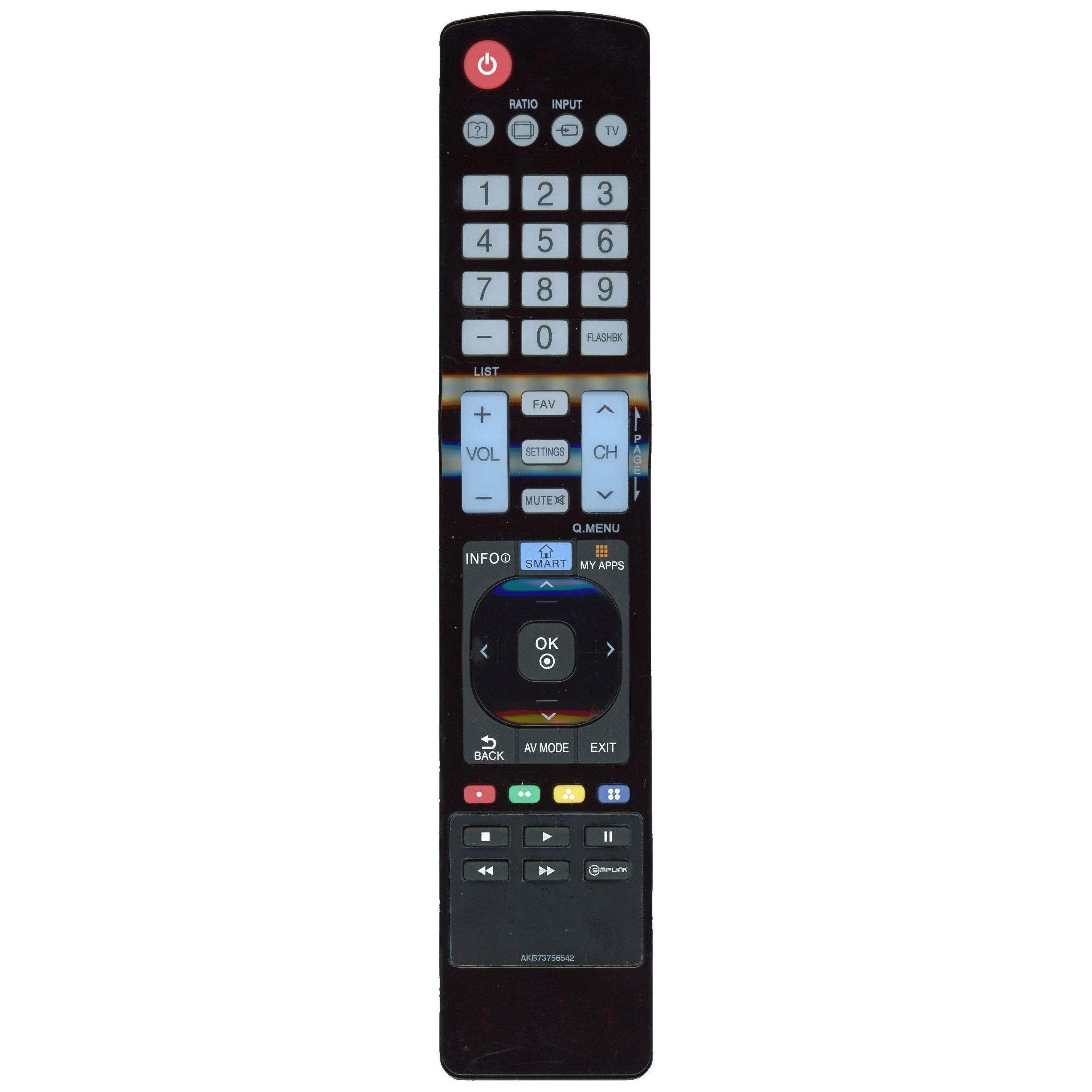 Télécommande générique AKB73756542 pour téléviseur LG