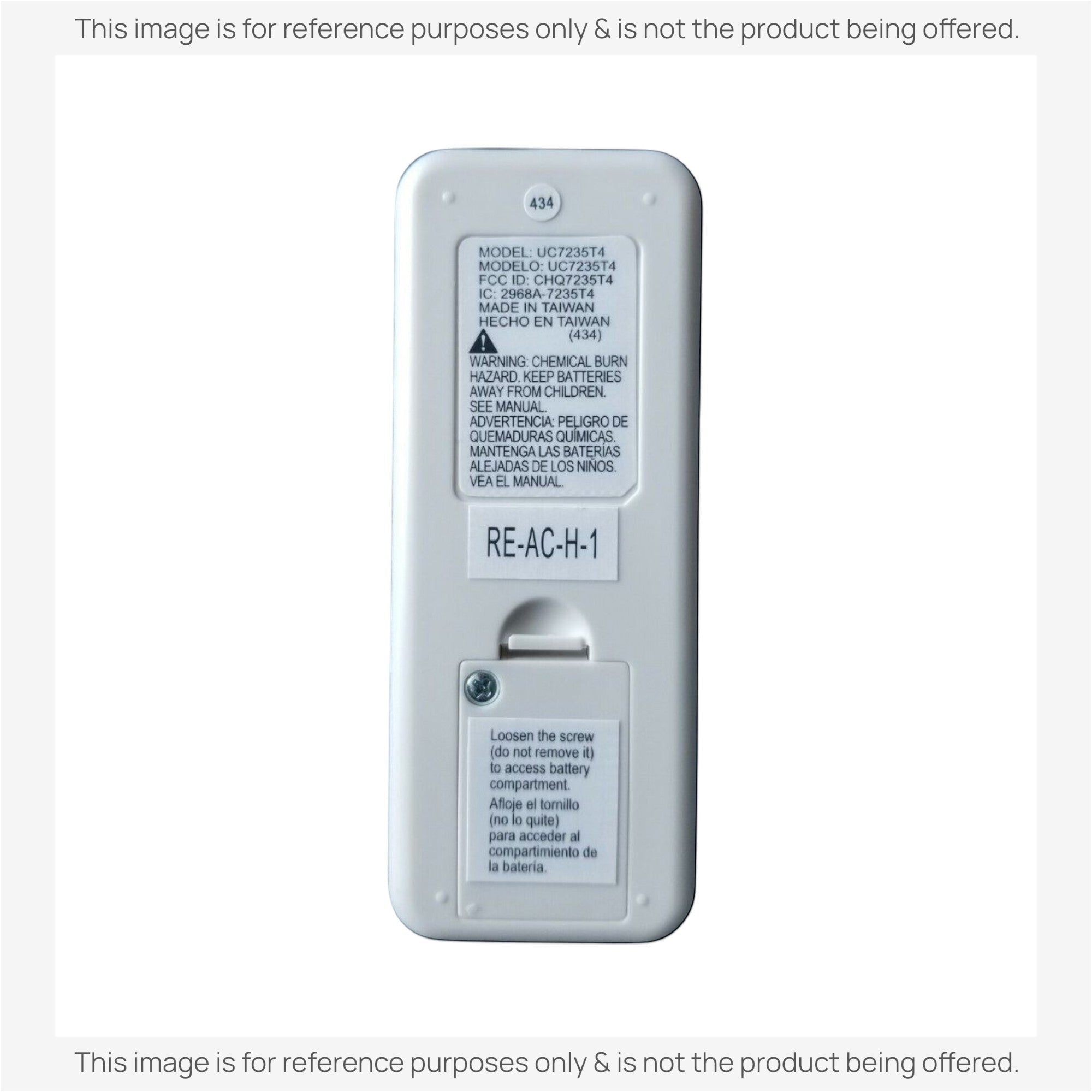 Anderic Substitute for RE-AC-H-1 UC7235T4 for Modern Fan Company Ceiling Fan Remote Control [63T-AC83T-KIT]