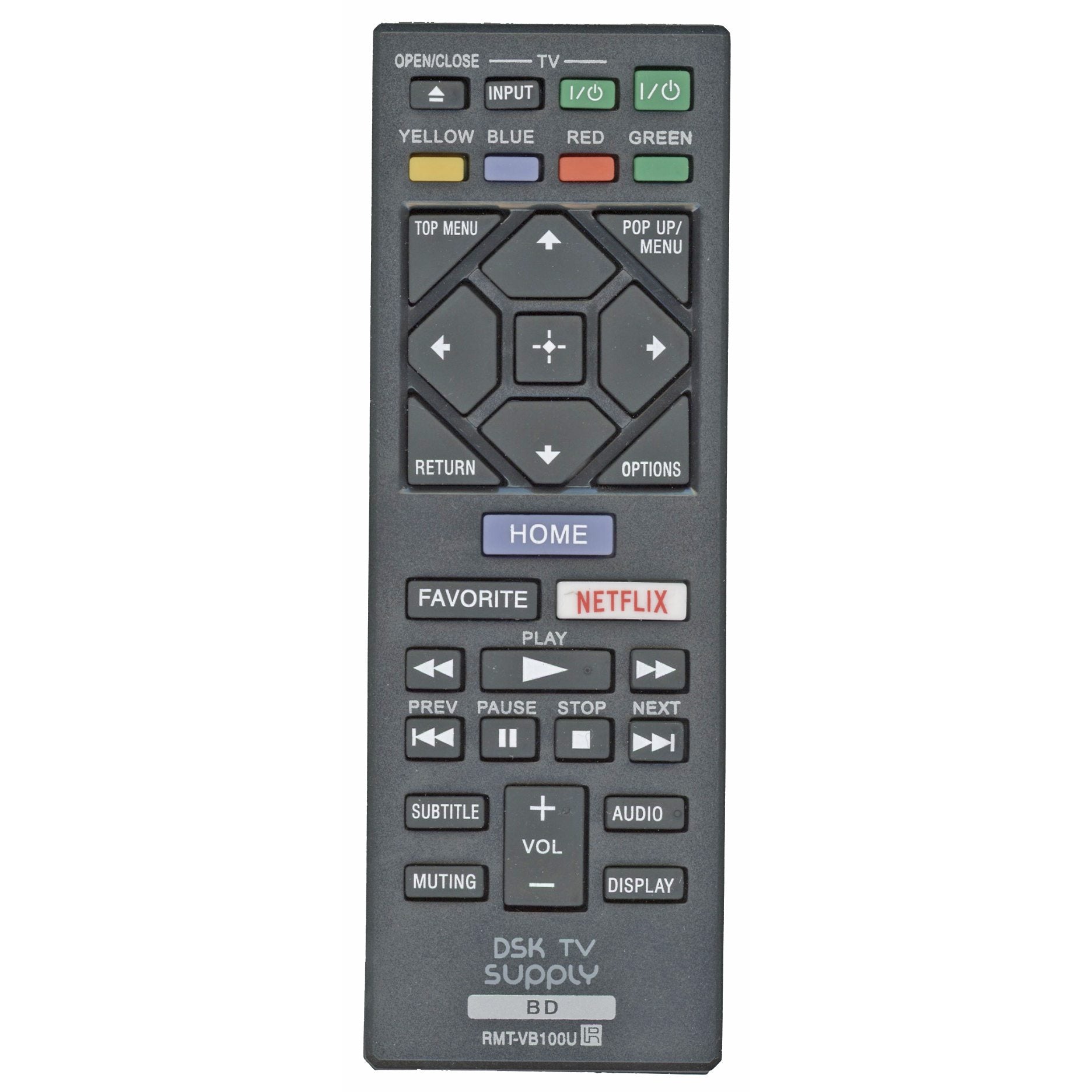 Generic RMTVB100U For Sony Blu-ray Remote Control - RMTVB100U-Gen