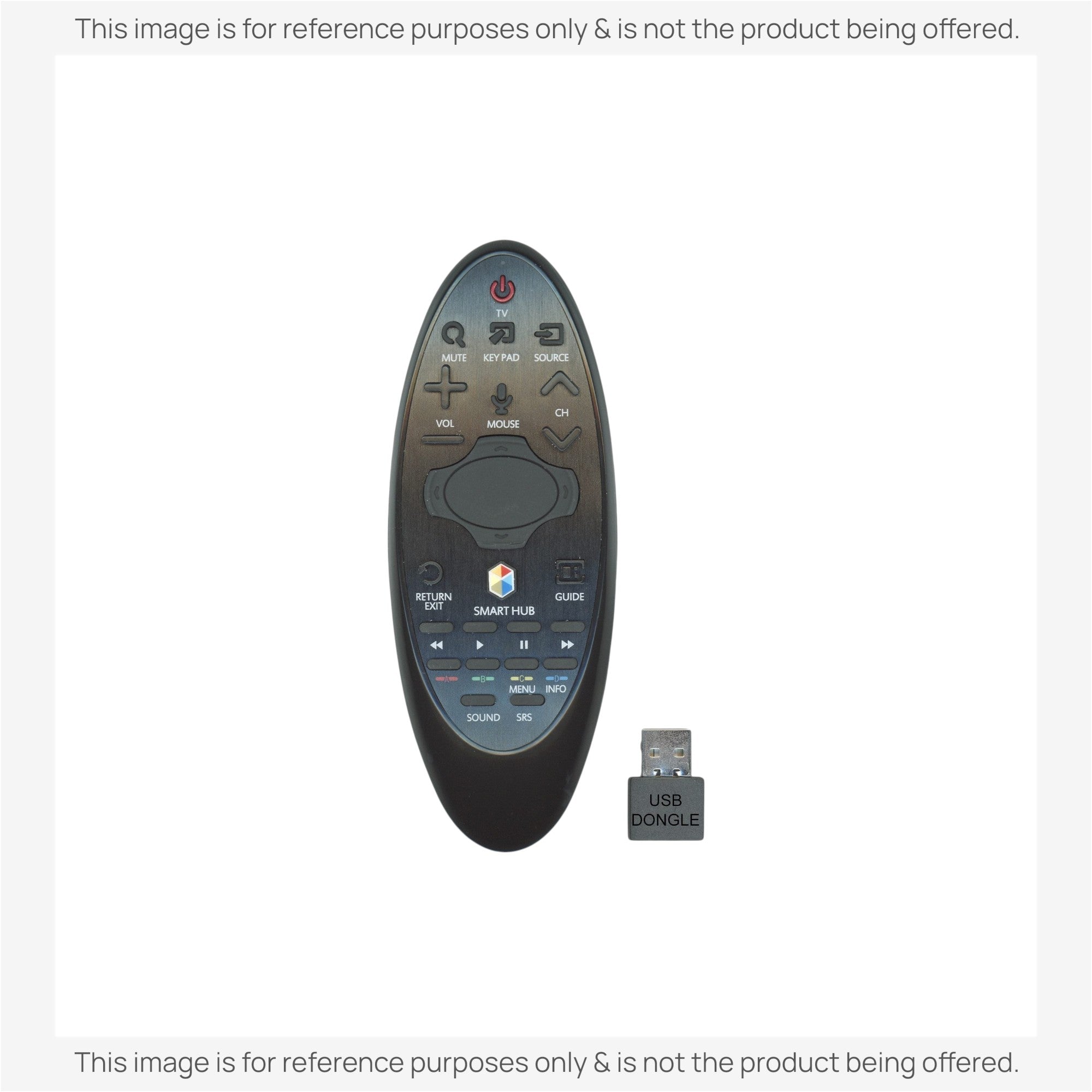 Remplacement pour la télécommande de Smart TV Samsung BN59-01185B avec curseur - BN5901185B [SR7557, Pas de reconnaissance vocale]