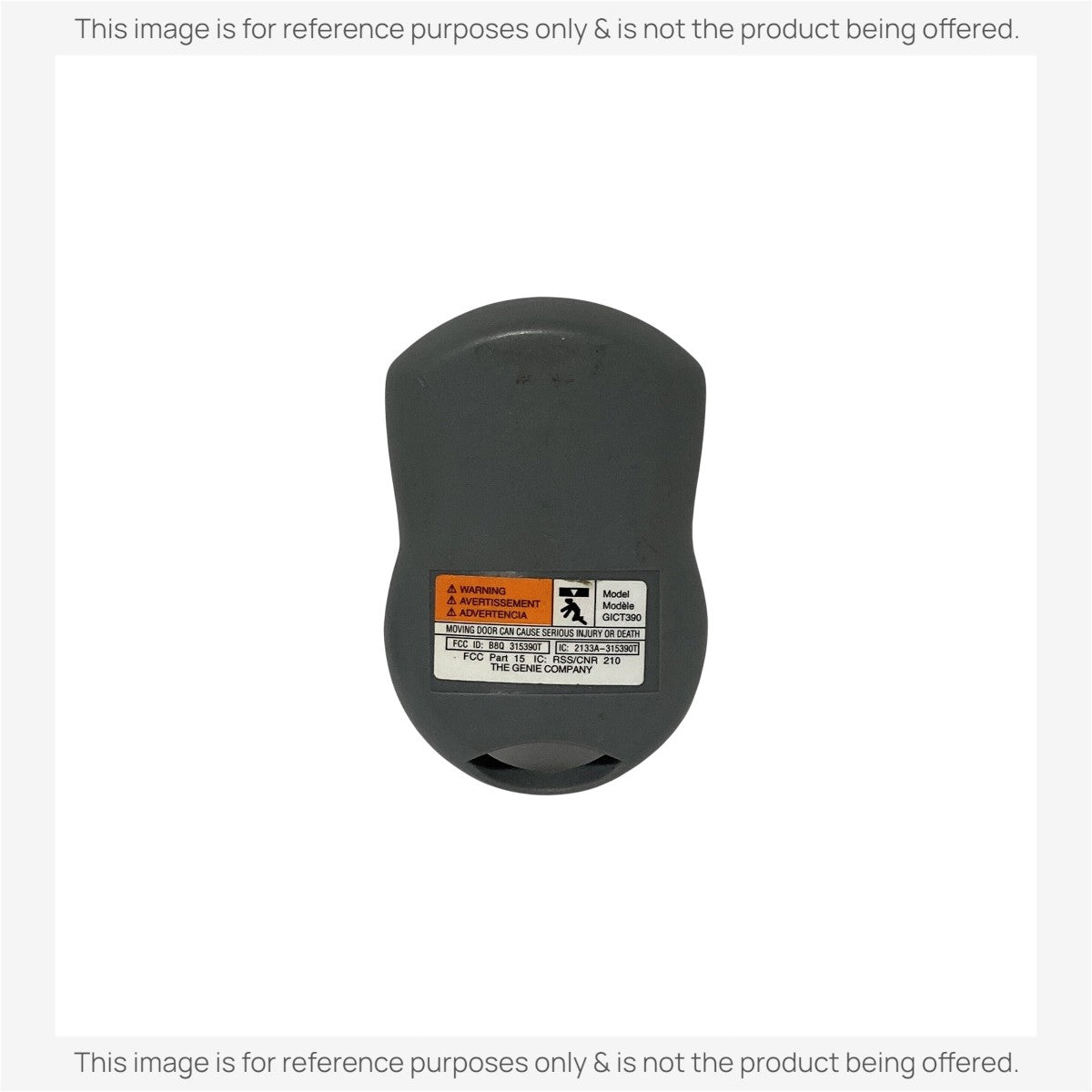 Anderic Substitute for Genie GICT390-1 1-Button Keychain Intellicode Series II 390 MHz Garage Door Opener Remote Control [375UT-2button]