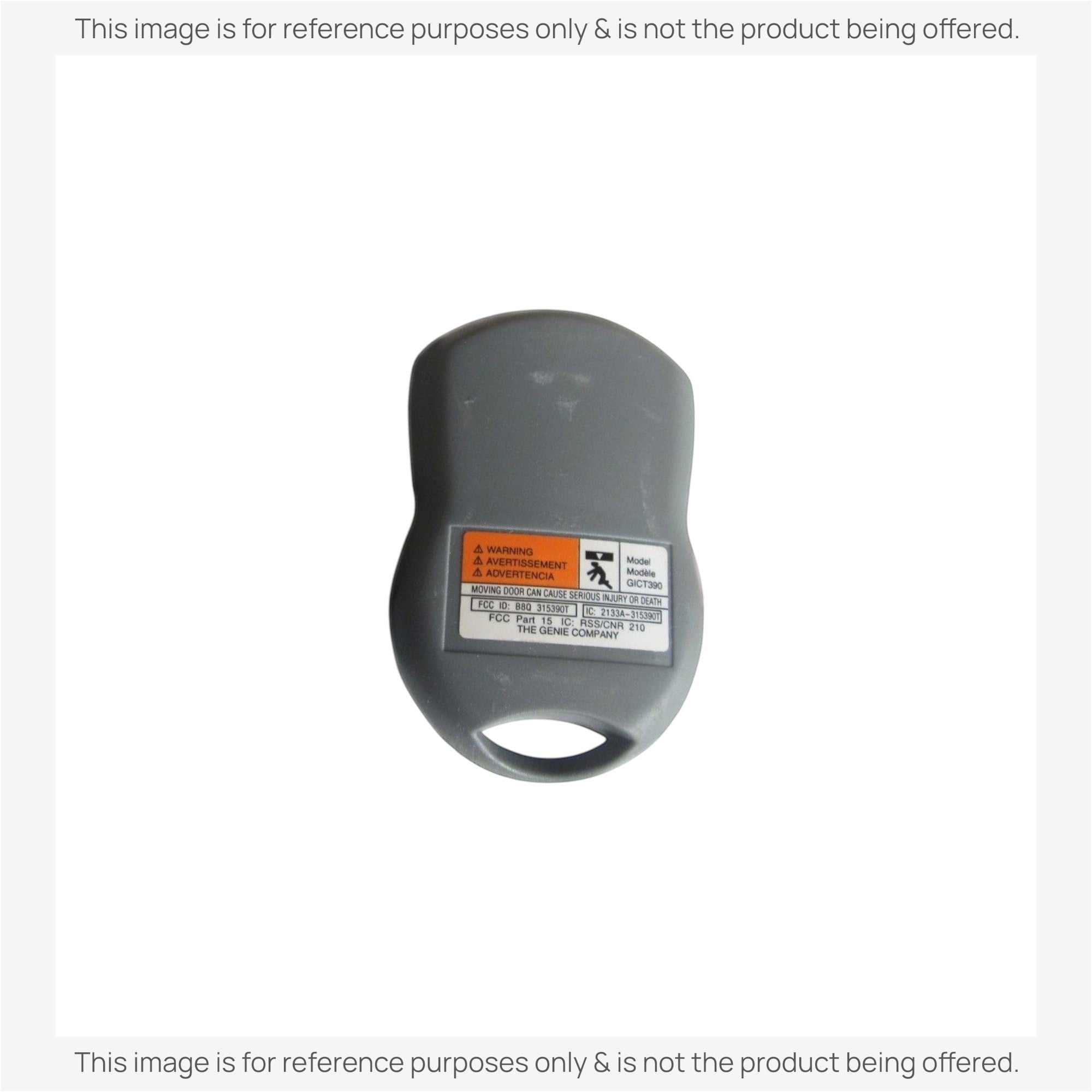 Anderic Substitute for Genie GICT390-3 3-Button Keychain Intellicode Series II 390 MHz Garage Door Opener Remote Control [375UT-3button]