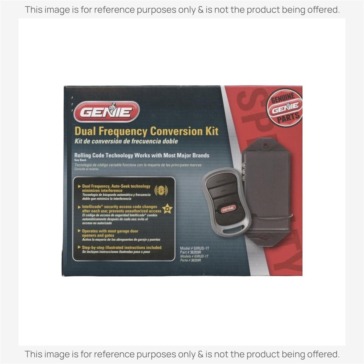 Sustituto del kit adicional de conversión de abridor de puerta de garaje universal Genie GIRUD-1T - 36359R [RR850LM]