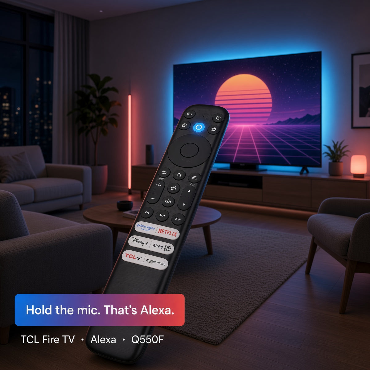 TCL RC813 CMB1 Control Remoto Amazon Alexa Fire TV | Q550F | Voz - G0401-000249
