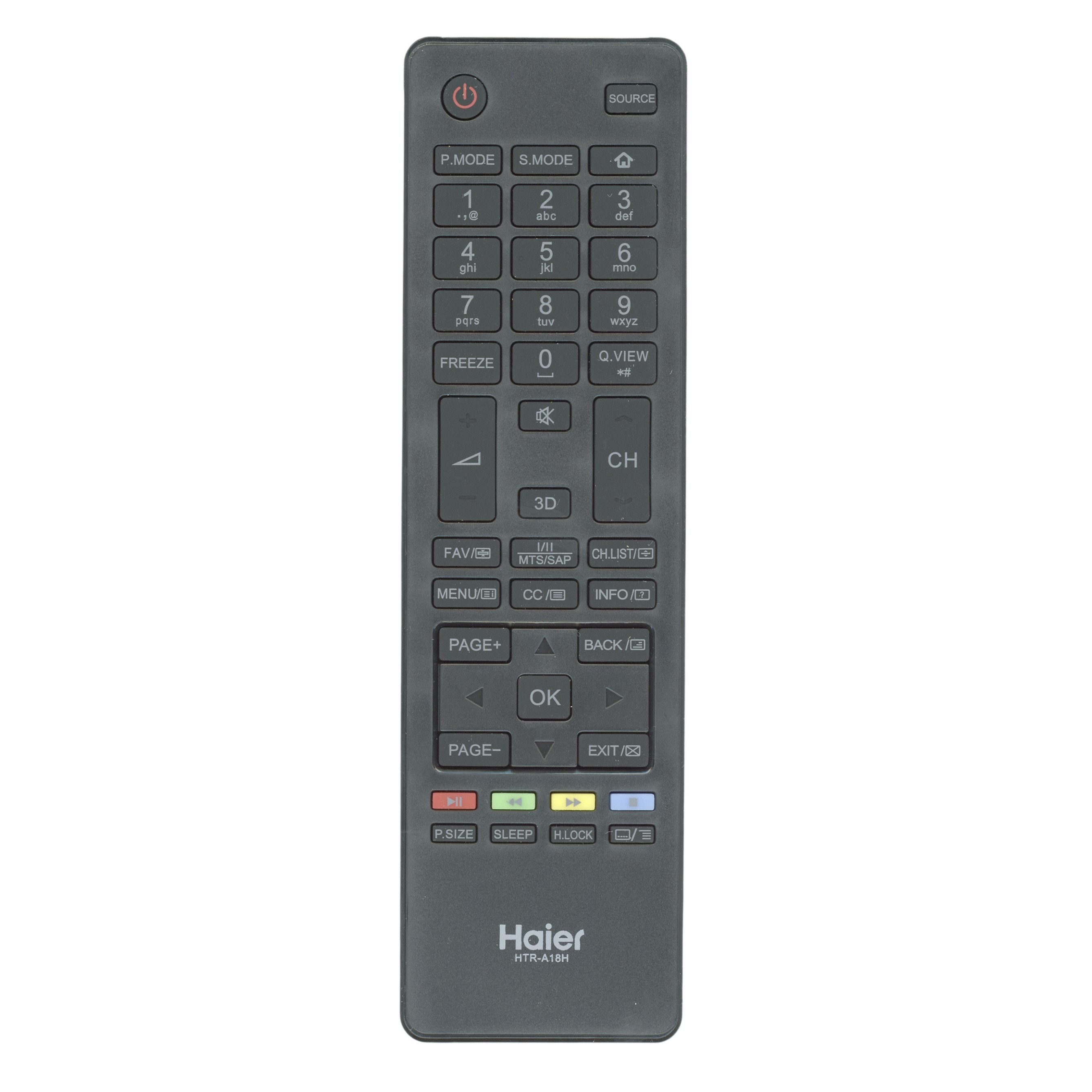 Replacement HTR-A18M Remote Control For Haier TVs – Fits LE58F3281, 32D3000, LE32M600M20