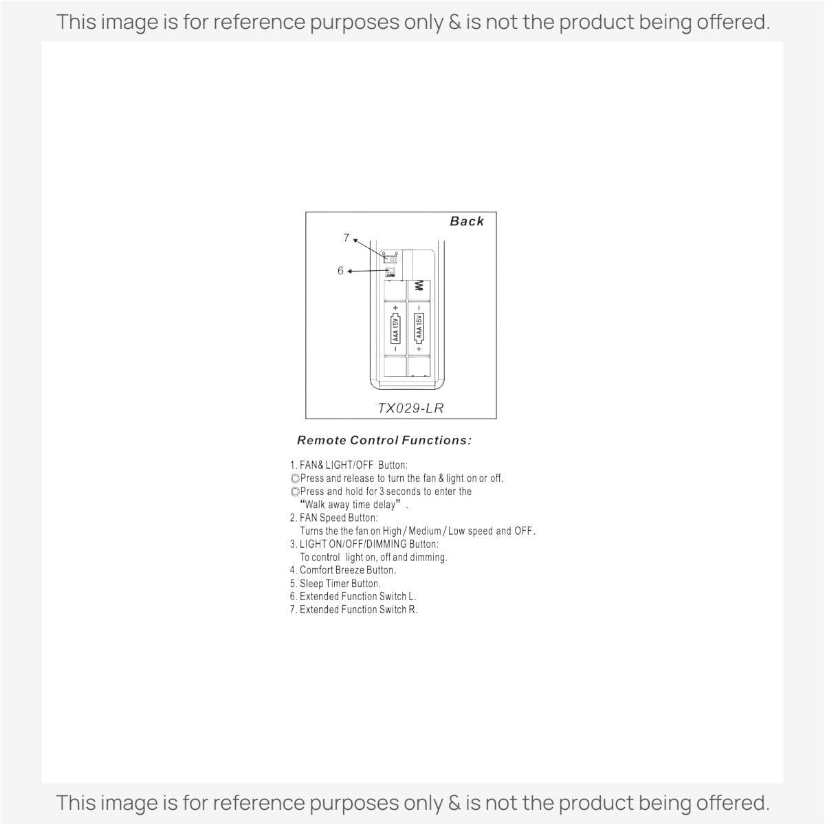 Sustituto del control remoto de ventilador de techo Hampton Bay A25-TX029-LR [63T-AC83T-KIT]