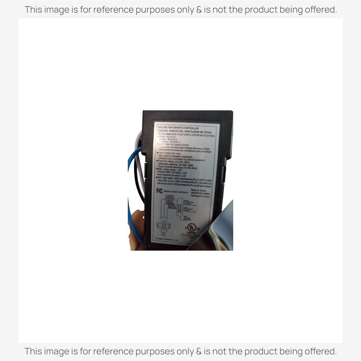 Anderic Substitute for Hampton Bay MR181B-3 Ceiling Fan Receiver [63T-AC83T-KIT]