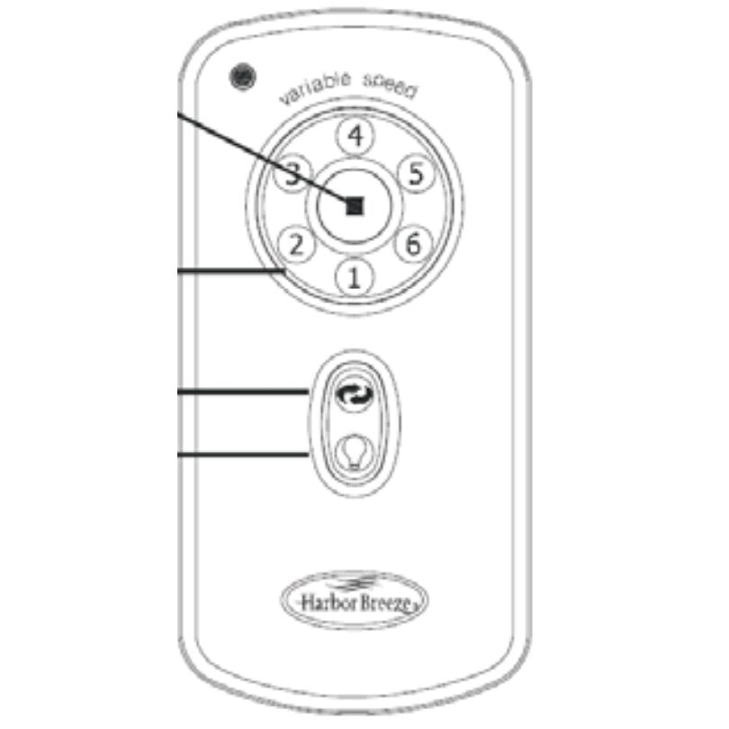 Télécommande pour ventilateur de plafond Harbor Breeze A25-TX003-R/E/ER
