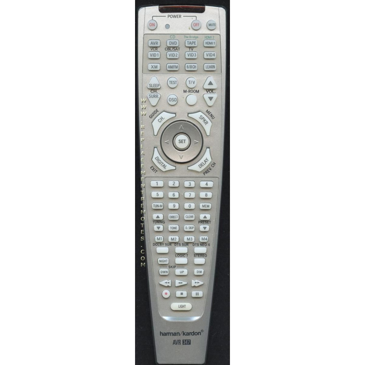Harman-Kardon AVR347 Receiver Remote Control