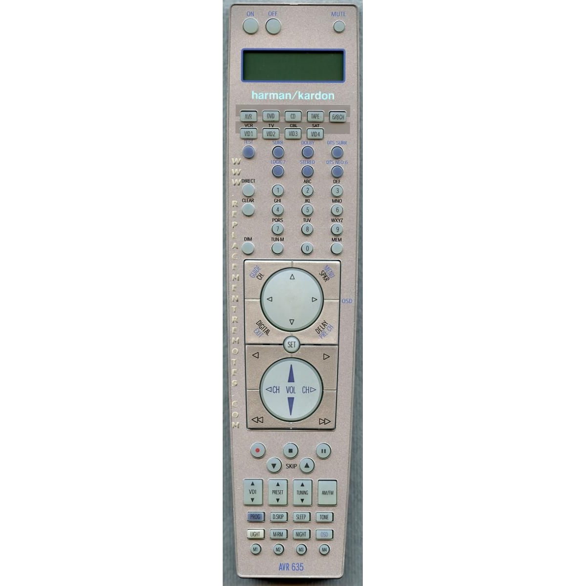 Harman-Kardon AVR635 Receiver Remote Control