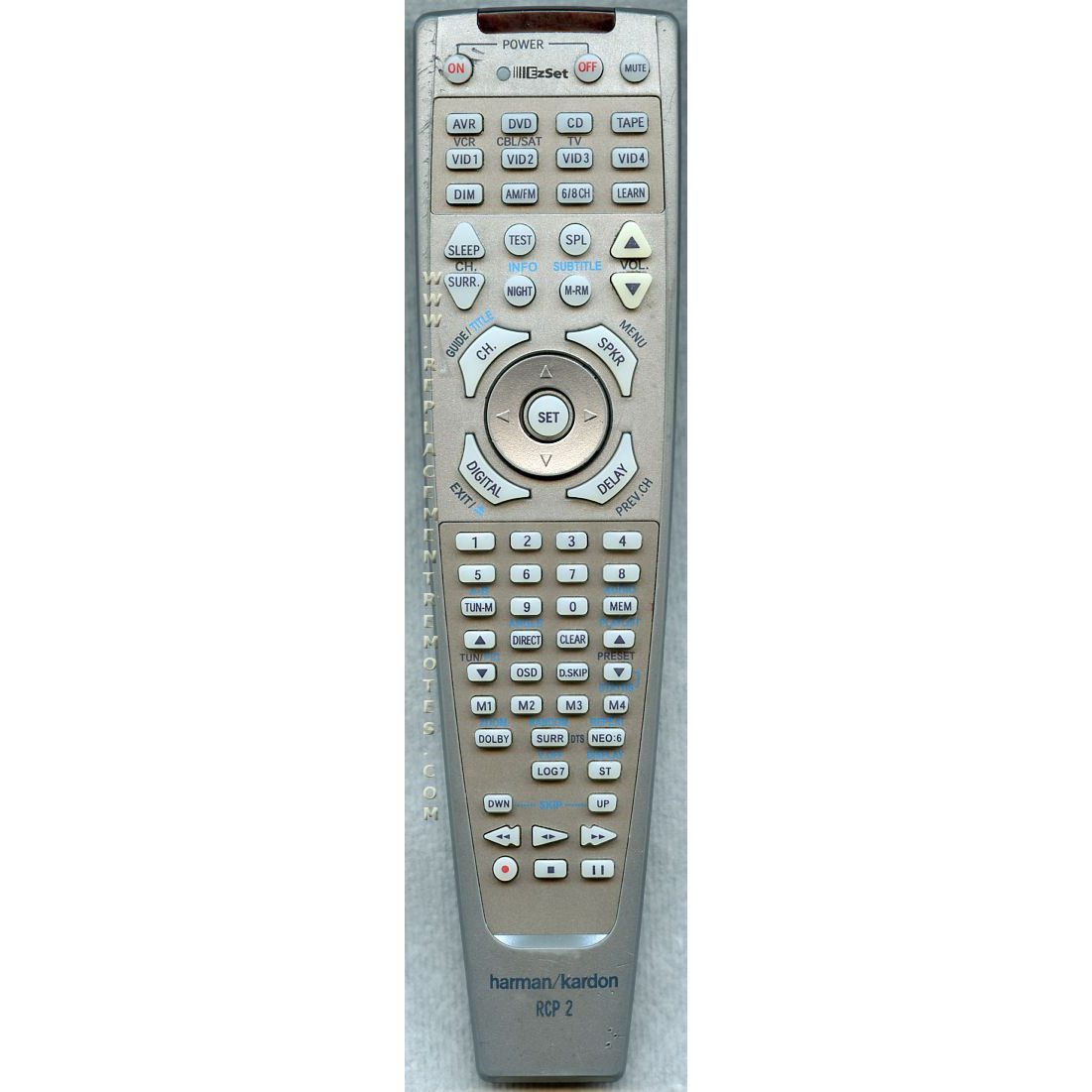 Harman-Kardon RCP2 Receiver Remote Control