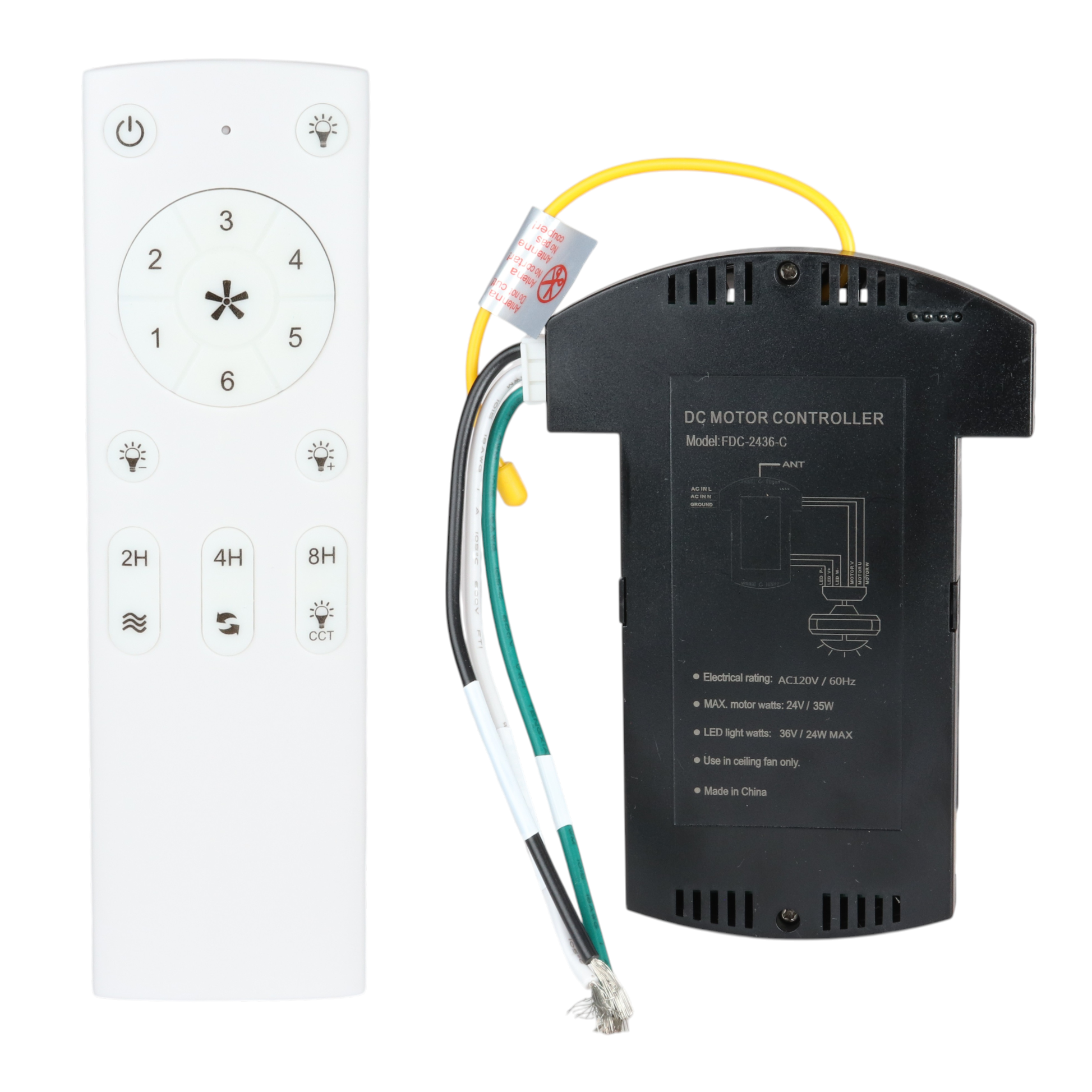 Hampton Bay HD226 Replacement Ceiling Fan Remote Control Kit with Receiver | MLSK17L | FDC-2436-C - HD226