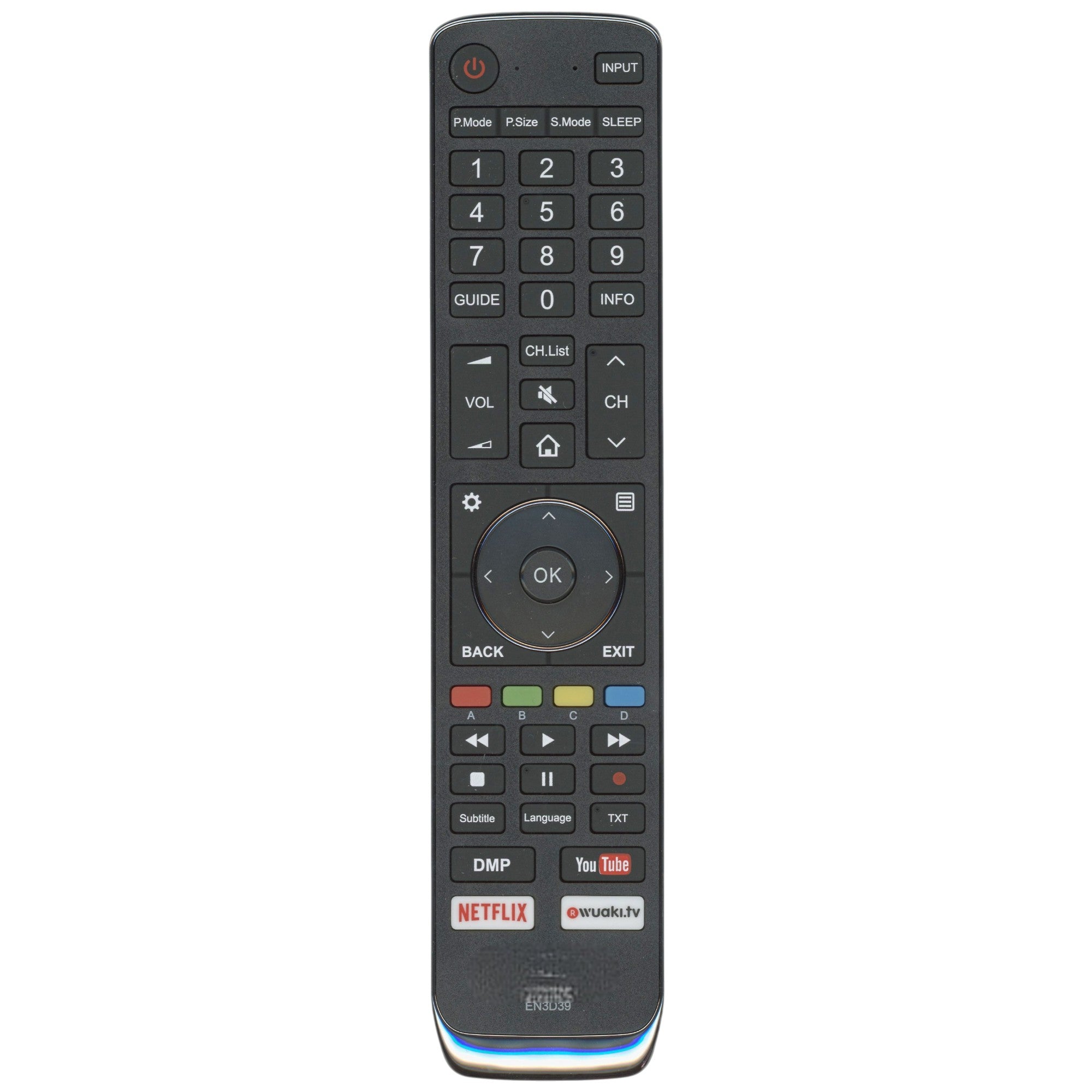Hisense EN3R39H 2018 Smart TV Remote Control | Vudu | TikiLive | Netfl