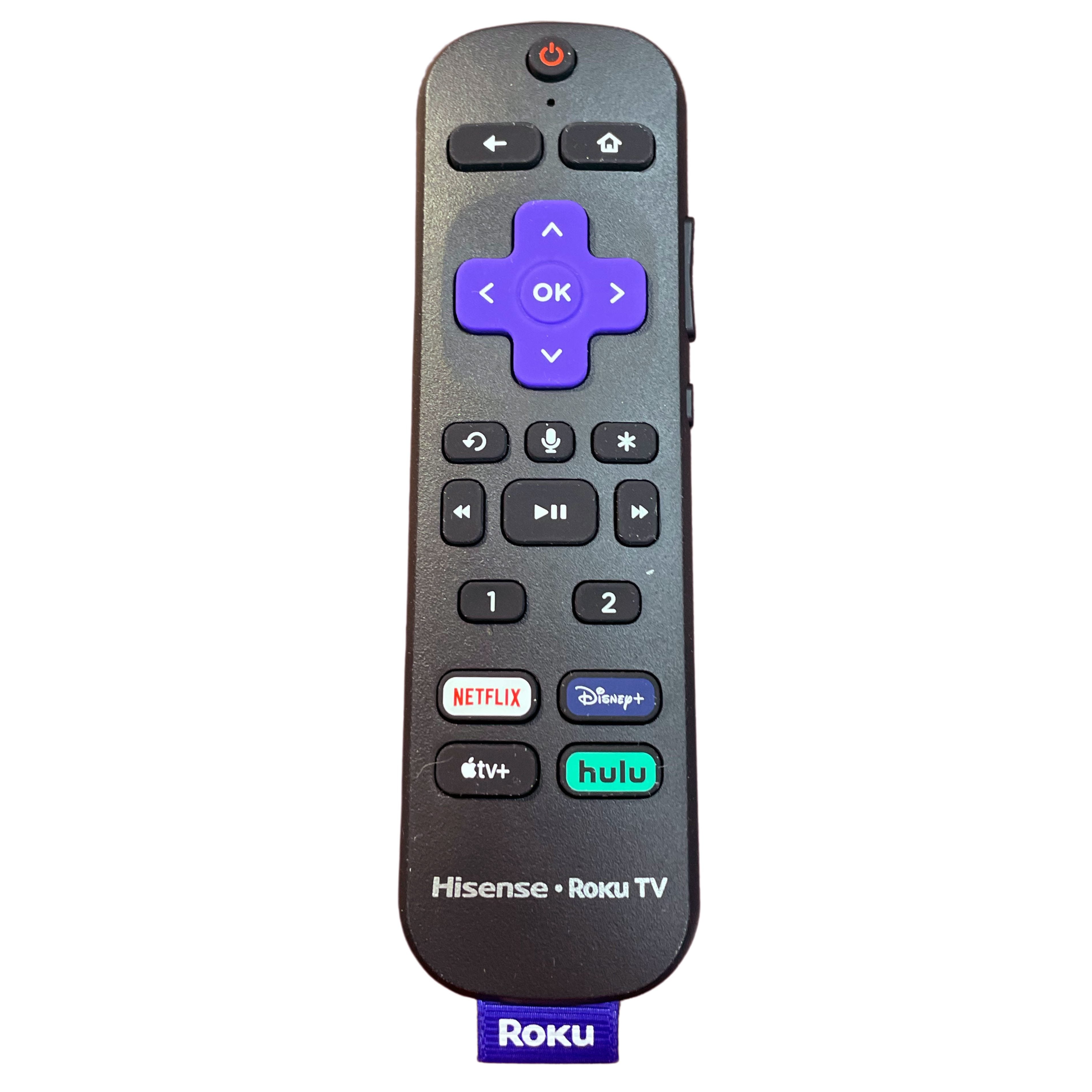 Hisense RC-MC5 ROKU TV Remote Control | Voice | RF | Headphone Jack | Favorites | Netflix | Disney + | Apple TV + | Hulu - 3226001169