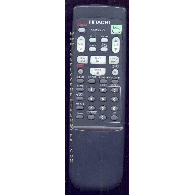 Hitachi CLU362VR TV/VCR Remote Control