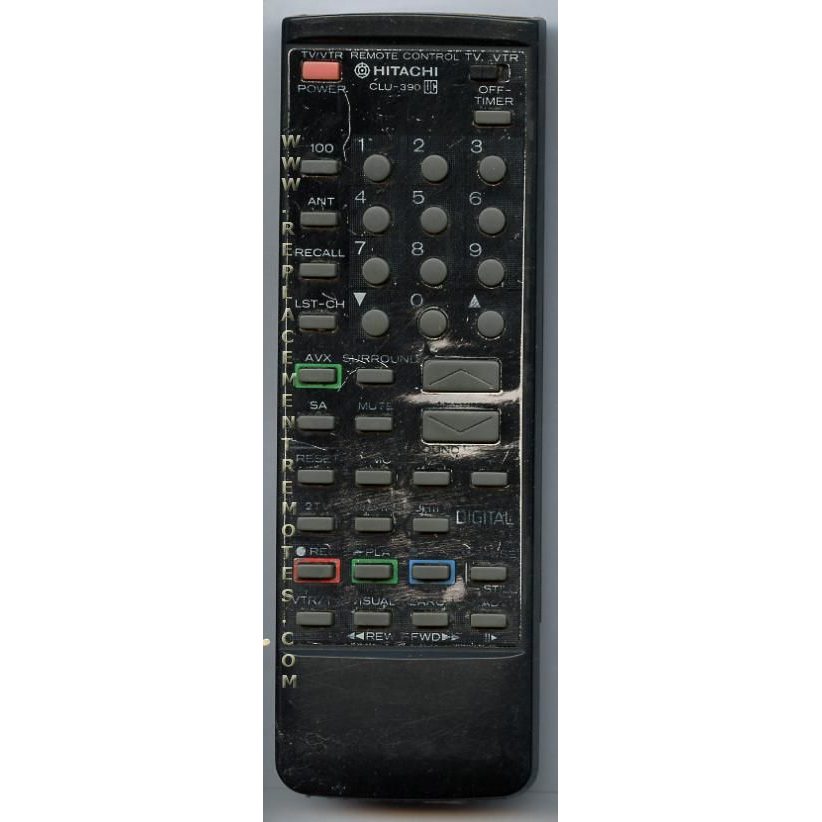 Hitachi CLU390 TV Remote Control