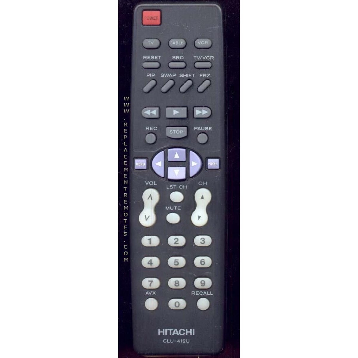 Hitachi CLU412U TV Remote Control