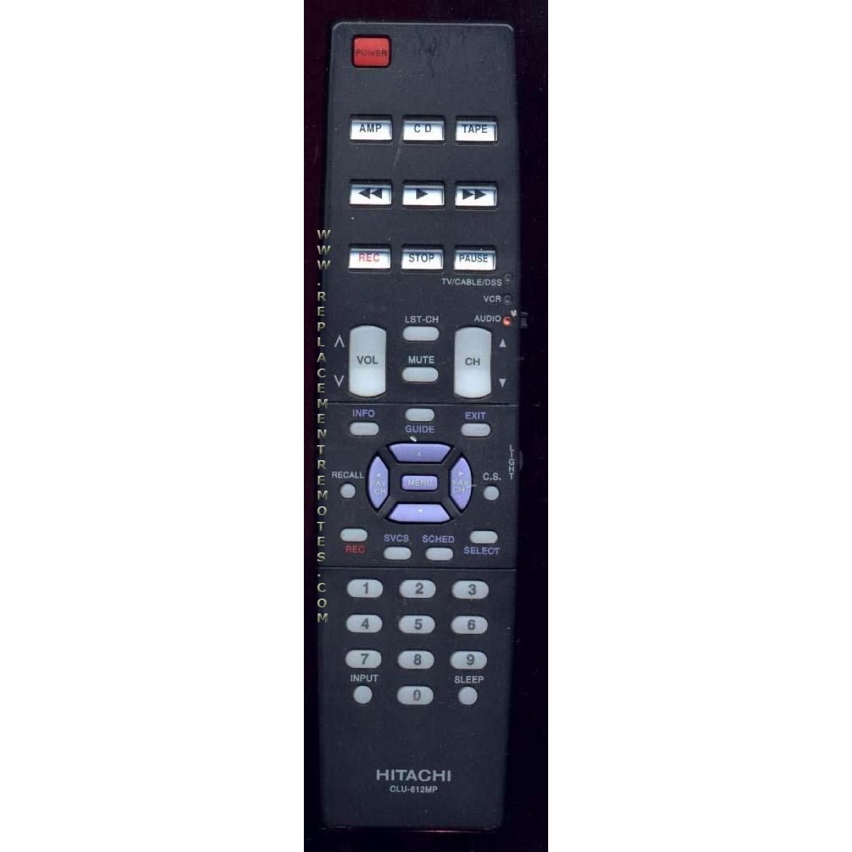 Hitachi CLU612MP TV Remote Control