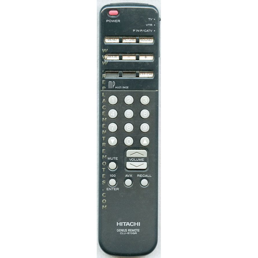 Hitachi CLU670GR TV Remote Control