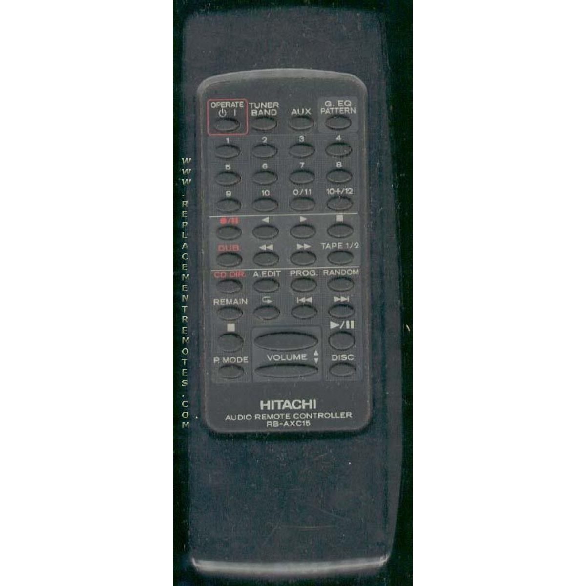 Hitachi RBAXC15 Audio Remote Control