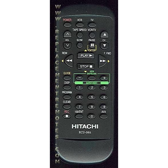 Hitachi RCU04A VCR Remote Control