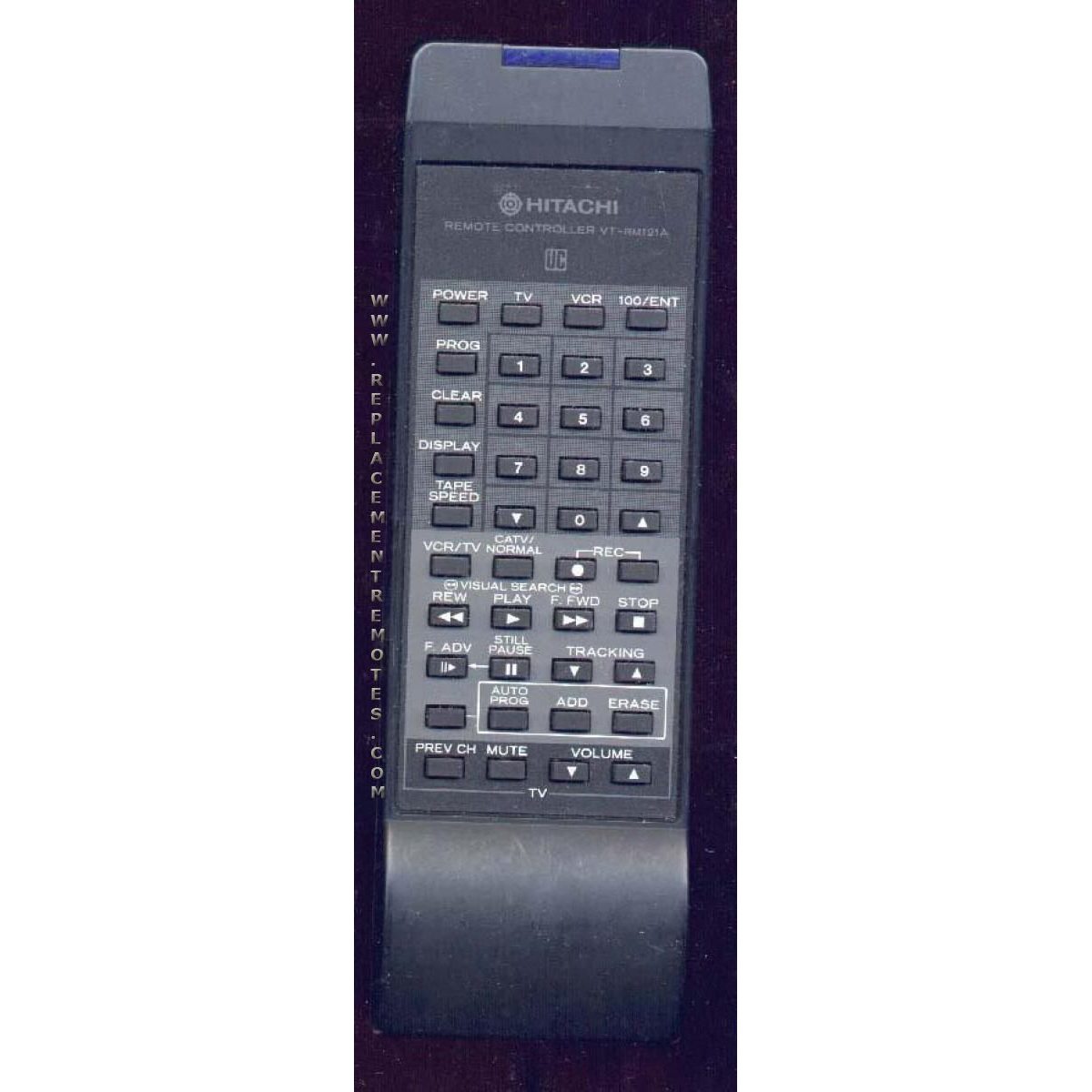 Hitachi VTRM121A VCR Remote Control