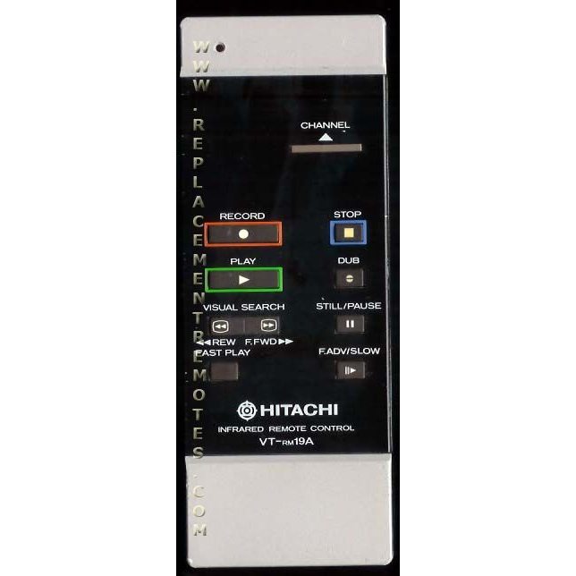 Hitachi VTRM19A VCR Remote Control
