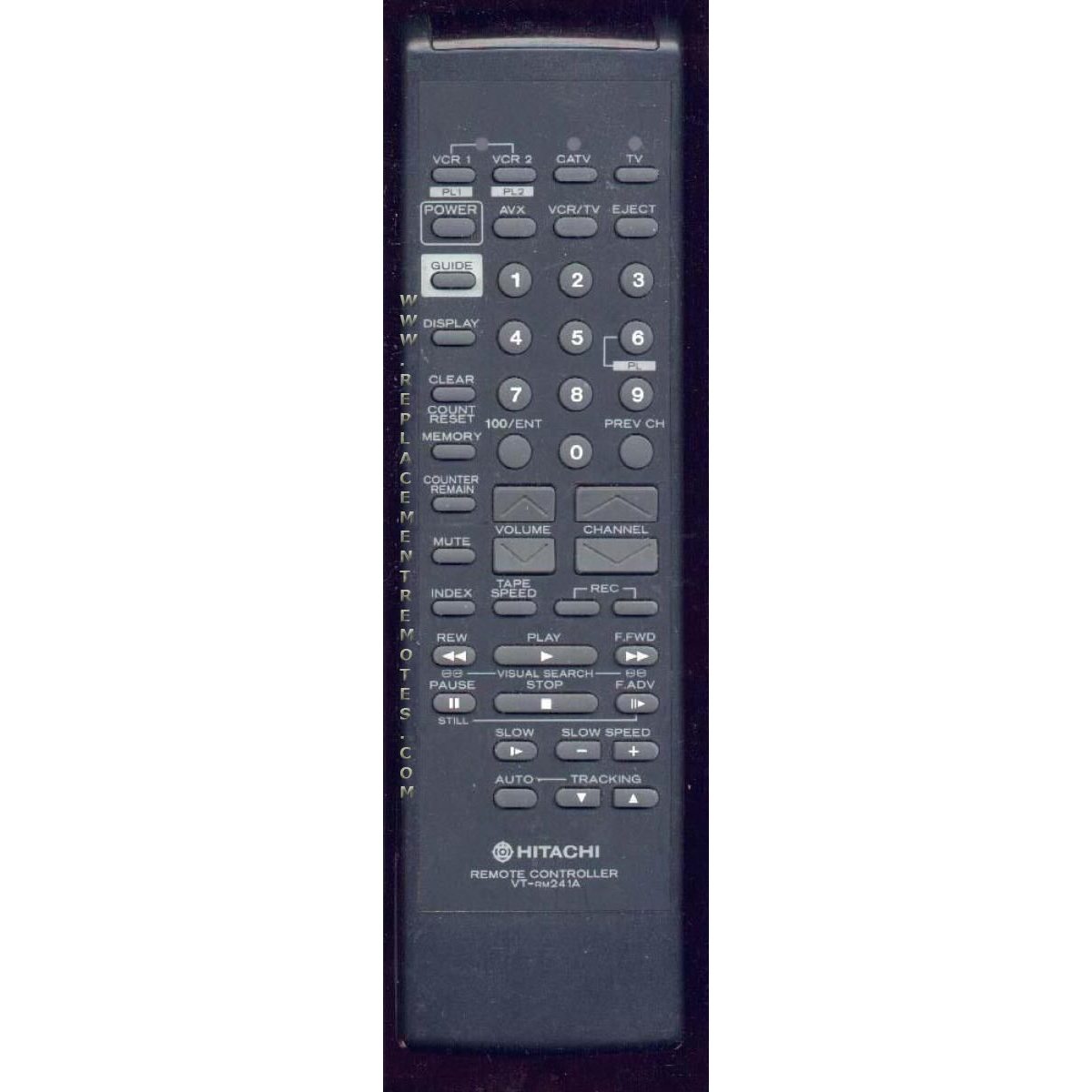 Hitachi VTRM241A VCR Remote Control