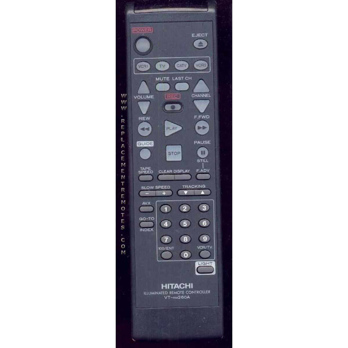 Télécommande pour magnétoscope Hitachi VTRM260A