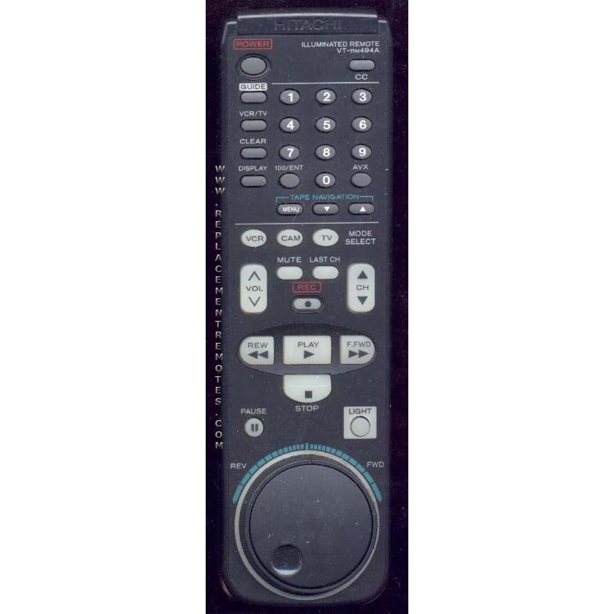 Télécommande pour magnétoscope Hitachi VTRM284A