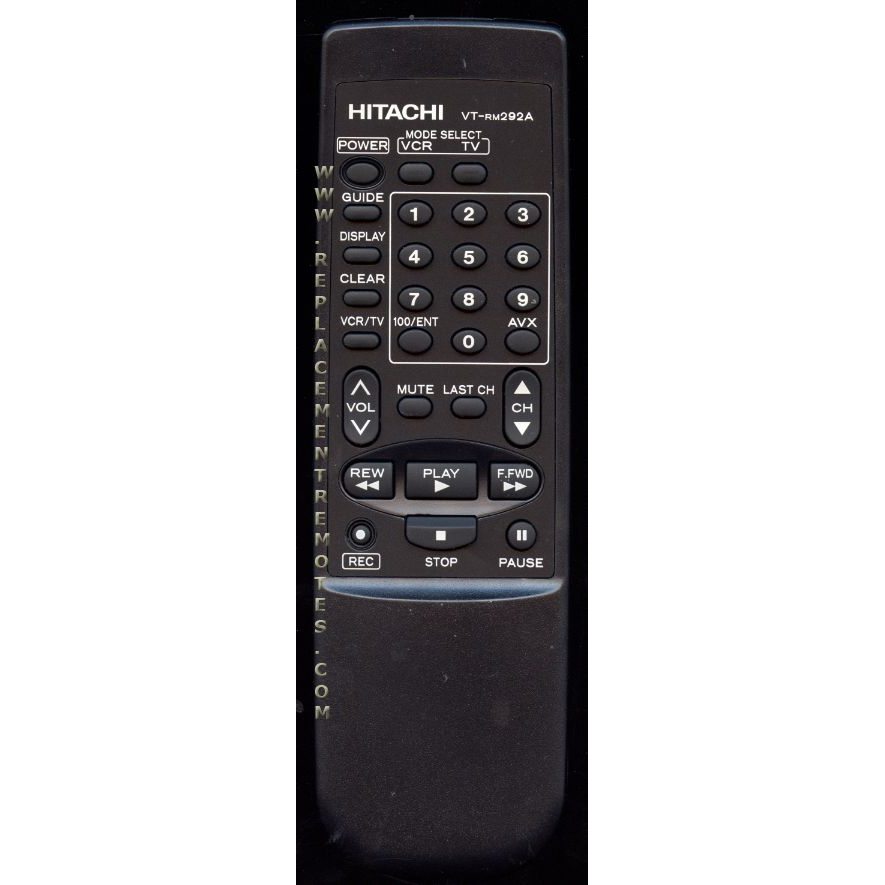 Hitachi VTRM292A VCR Remote Control