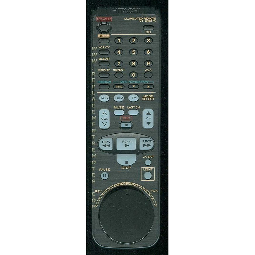 Hitachi VTRM617A VCR Remote Control