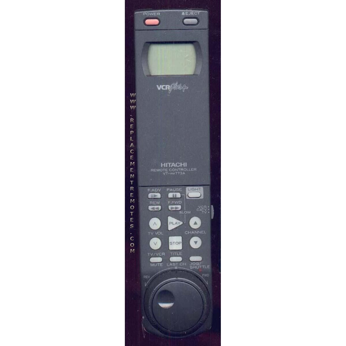 Hitachi VTRM772A VCR Remote Control