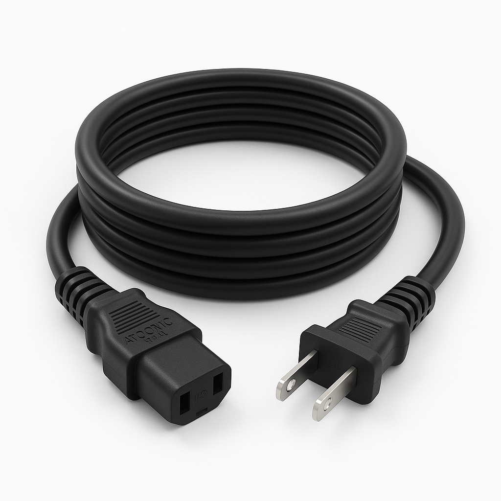 Denon AC Power Cable Cord | 2-Prong Female to 2-Prong Male | 125V AC - 943611501140S - 6 Feet