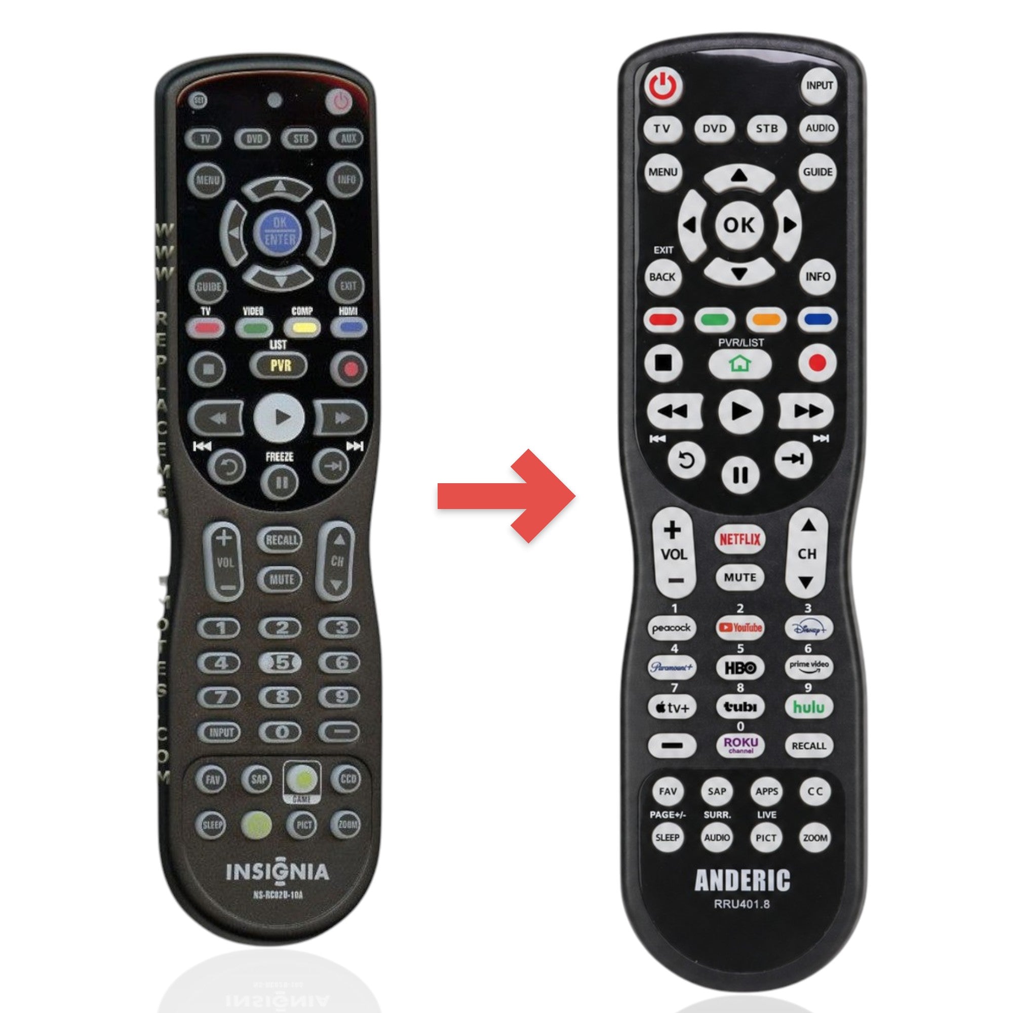 Control remoto para TV Insignia NSRC02U10A