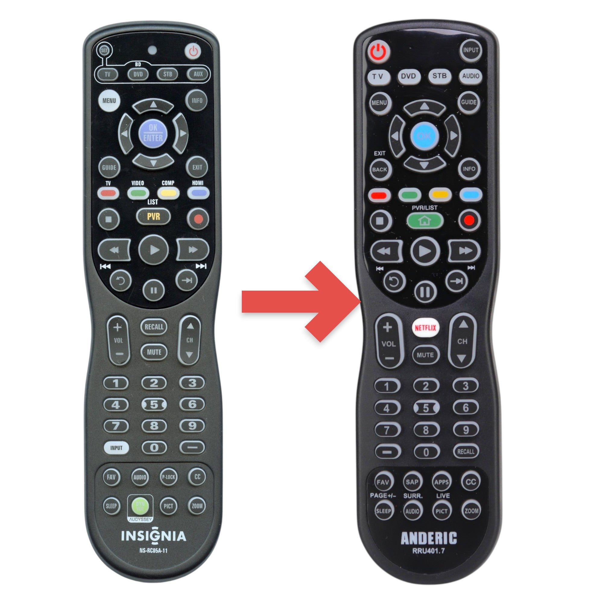 Control remoto para TV Insignia NSRC05A11