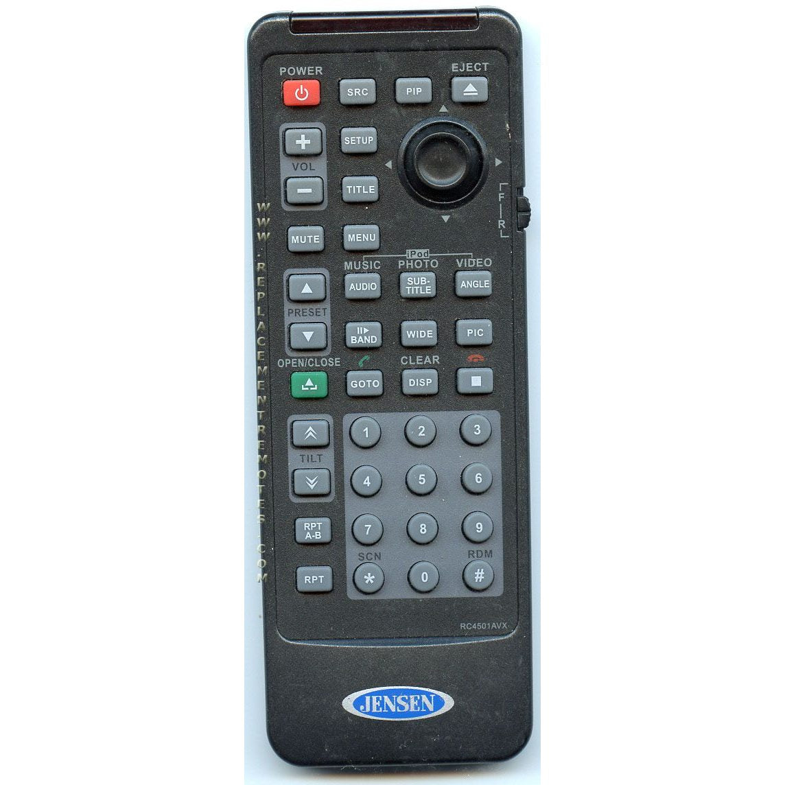 Jensen RC4501AVX Car Audio Remote Control