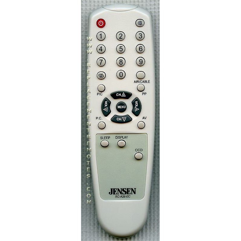 Jensen RCA260C TV Remote Control