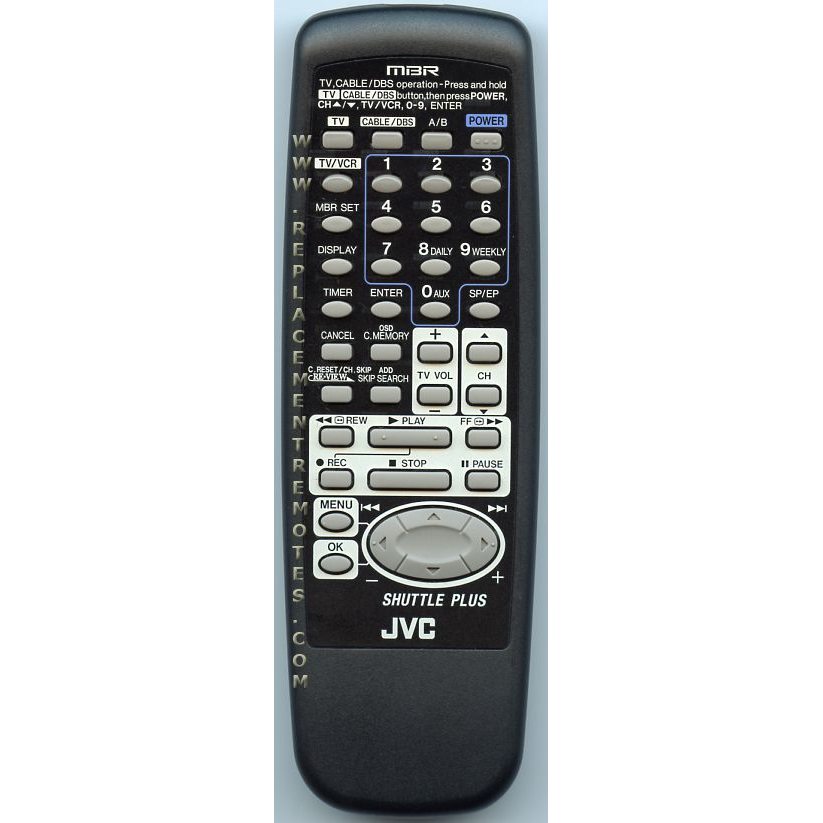 JVC LP20034001A VCR Remote Control