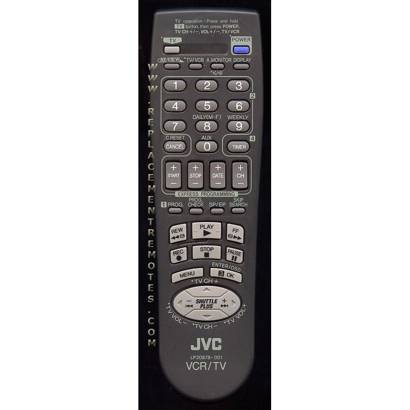 JVC LP20878001 TV/VCR Remote Control