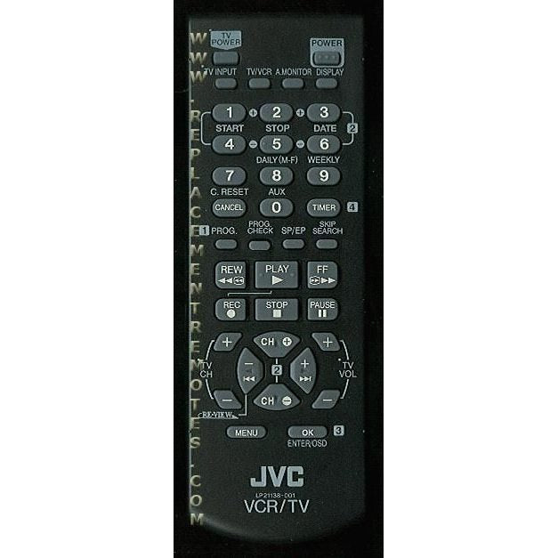 JVC LP21138001 TV/VCR Remote Control