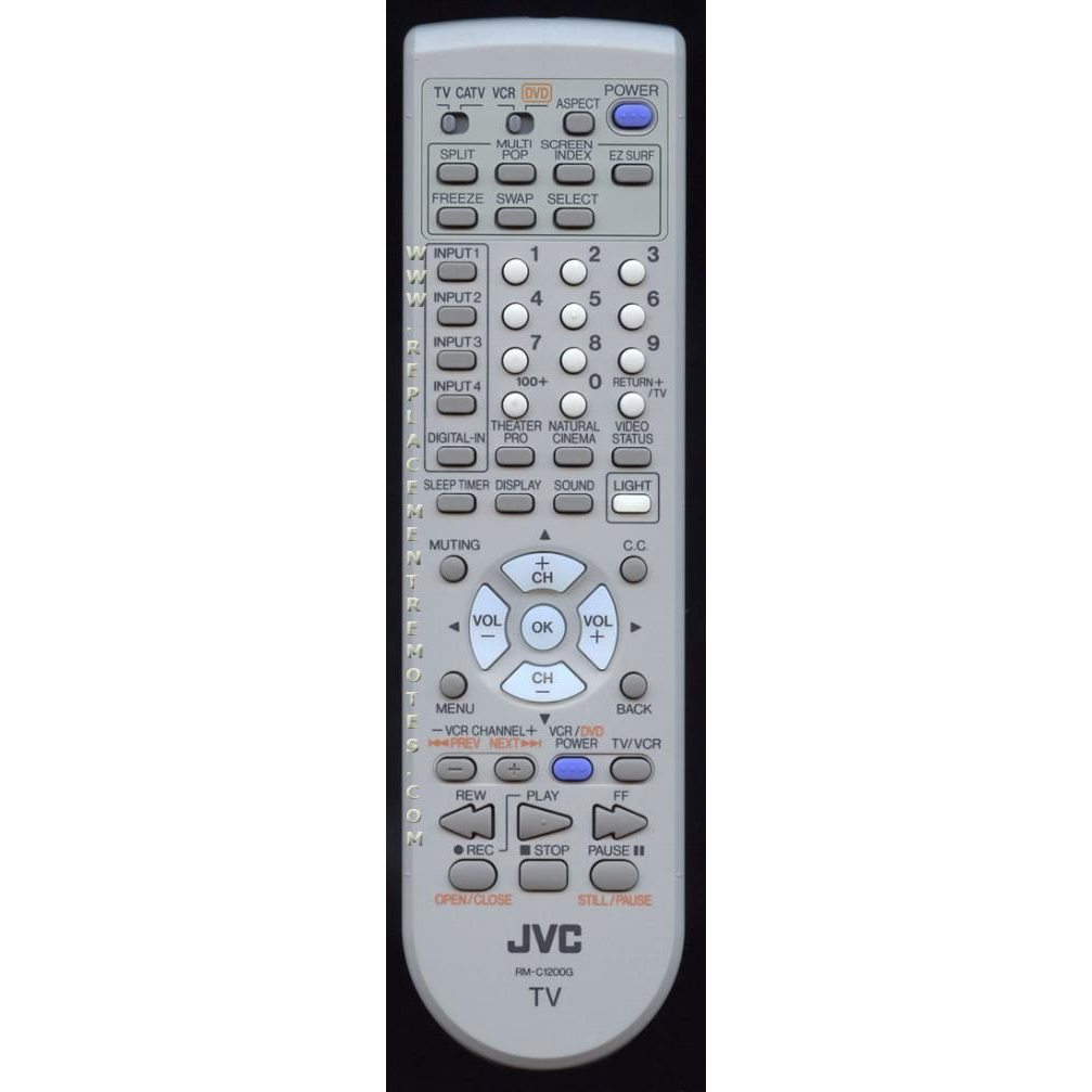 JVC RMC1200G DVD/VCR Remote Control